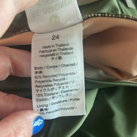 J. Crew V-Neck Plunge One-Piece Swimsuit in Safari Green Plus Size 24 Plus NEW - Picture 9 of 13